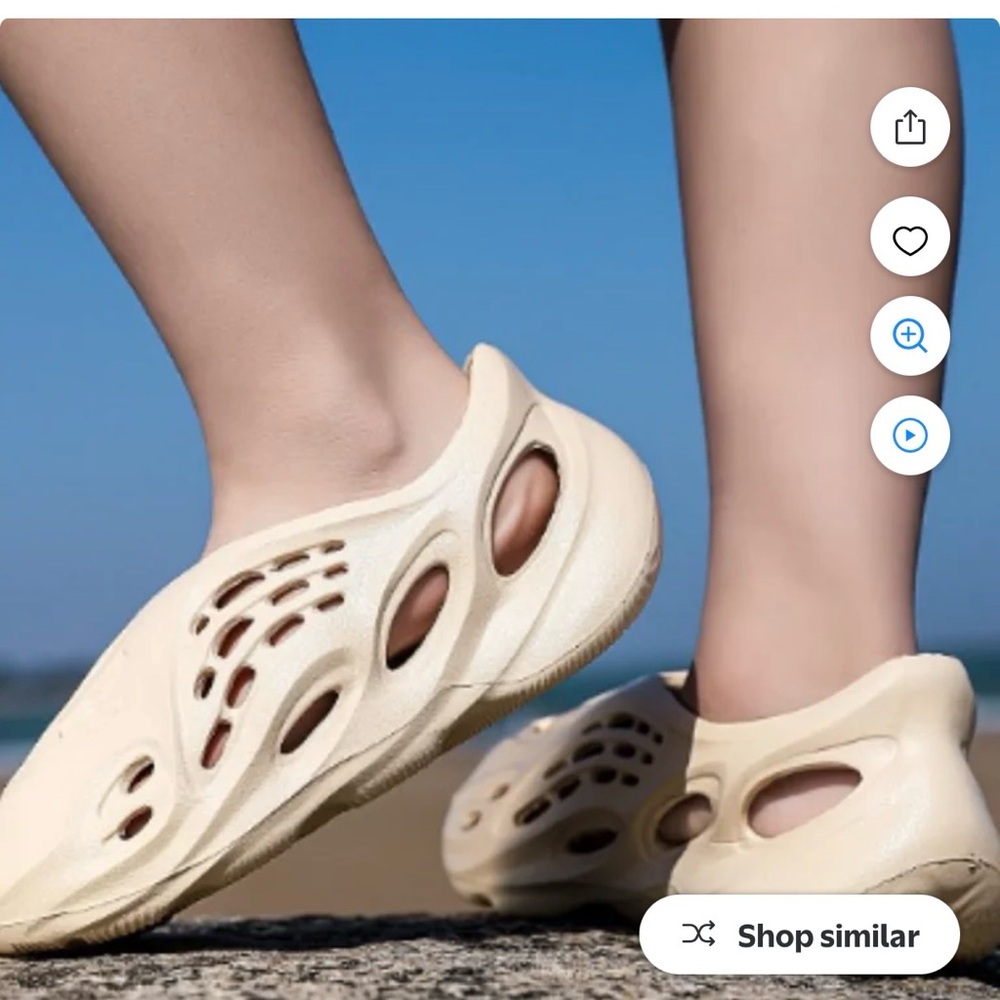 Cream Foam Man/Woman Shoes